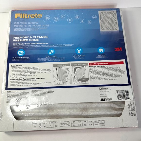 3M Allergen Filtrete Filter New 1000 14 x 14 x 1 - Picture 4 of 6